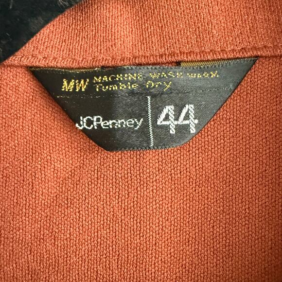 Vtg 70s Shirt Jacket Daggar Collar Rust Contrast Stich Western Chore Coat Mens L - Picture 4 of 8